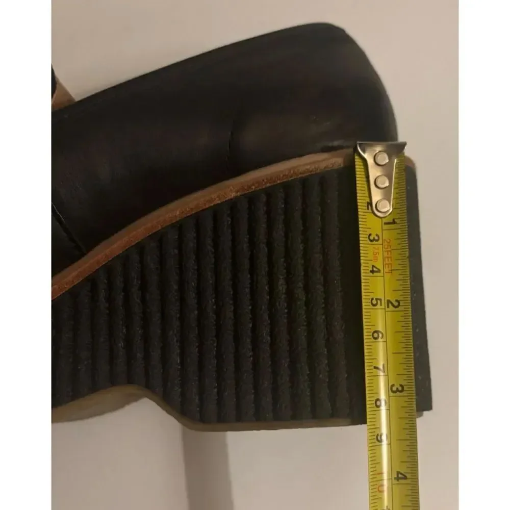 DOLCE VITA Leather Brenan Wedges in Black Size 9.5